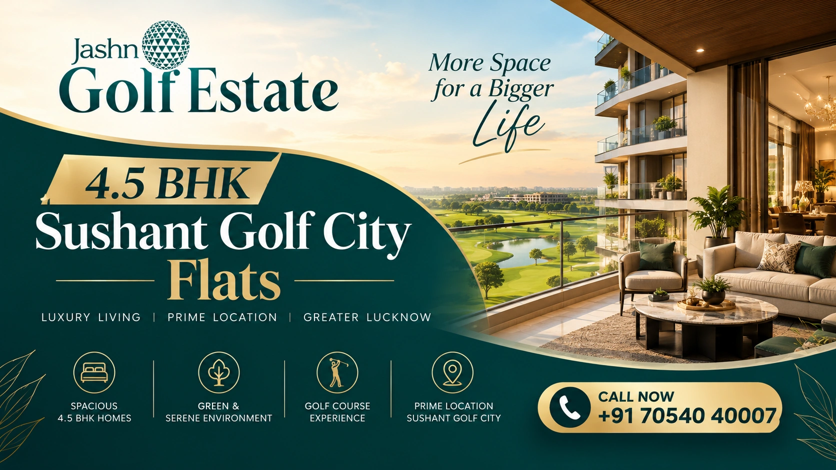 4.5 BHK Sushant Golf City Flats