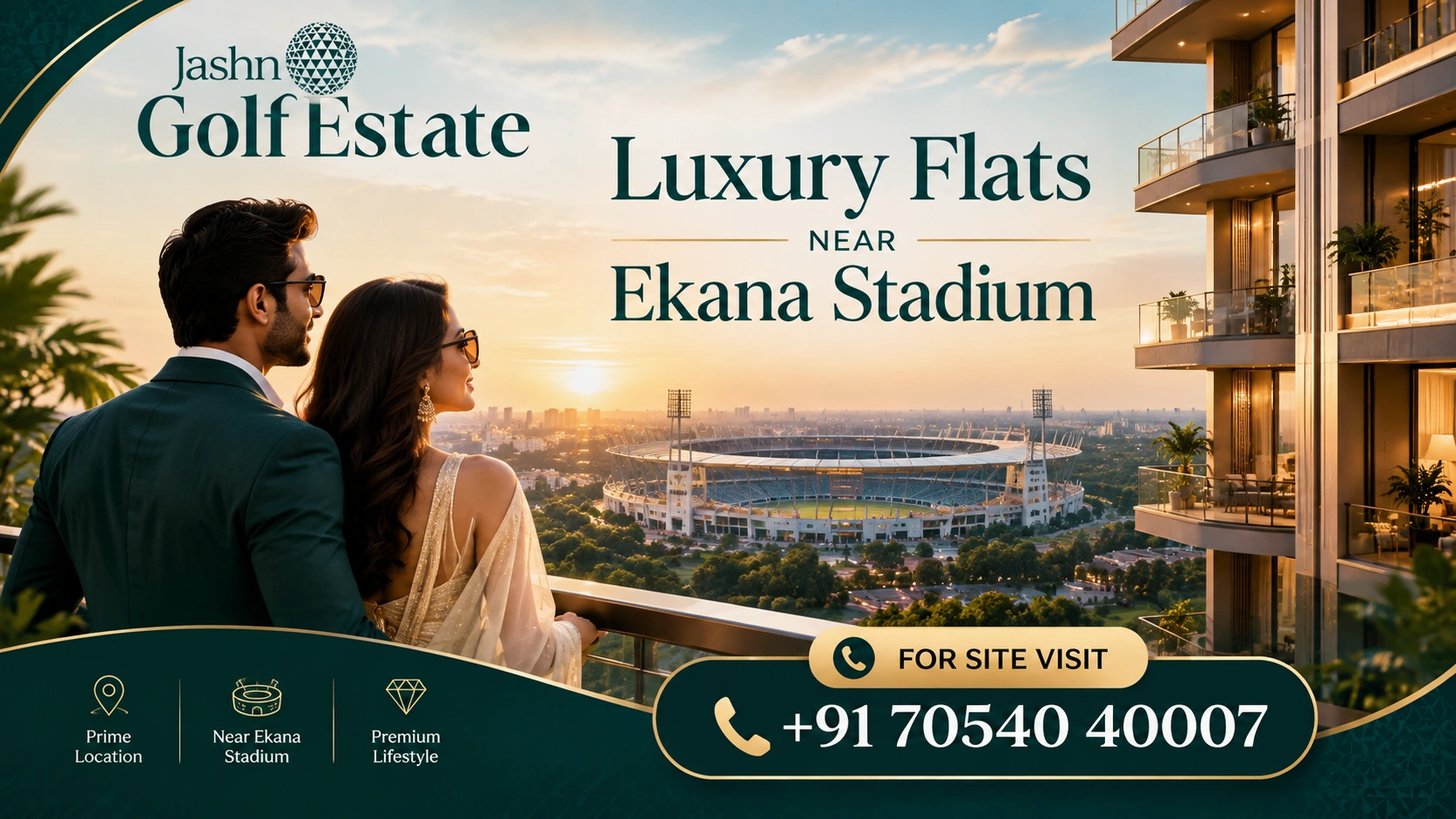 Luxury flats near Ekana Stadium